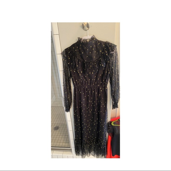 Stand out peasant dress with lace overlay maxi - Picture 3 of 9